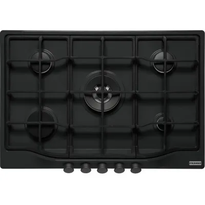 Franke: Piano cottura a gas Country 750 FCH 755 4G TC C 106.0691.512 finitura black matt da 75 cm