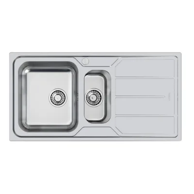 Foster Lavello una vasca con vaschetta e gocciolatoio a destra 5197 062 finitura acciaio inox da 97x50 cm