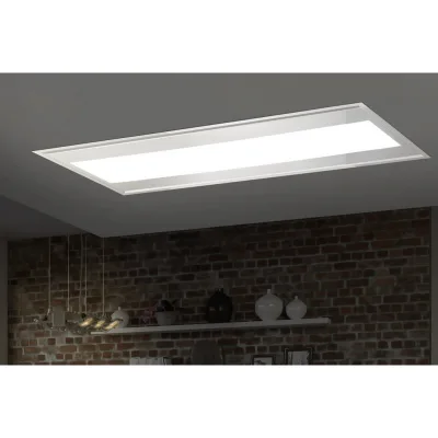 Airone Cappa a soffitto Raffaello con cornice bianca da 120 cm - Con motore H850