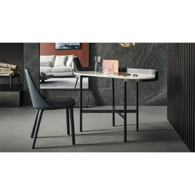 Bonaldo Scrittoio Asia con struttura in metallo e piano a scelta da 120x50 cm