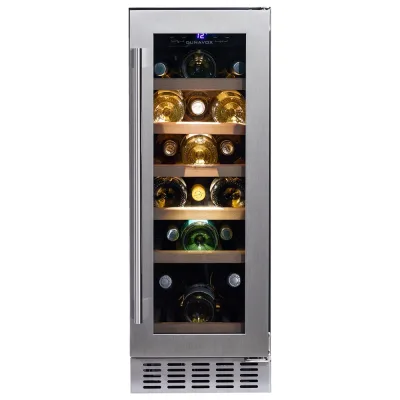 Dunavox Cantina vino a incasso o a libera installazione Flow-19 DAUF-19.58SS finitura acciaio inox da 29.5 cm