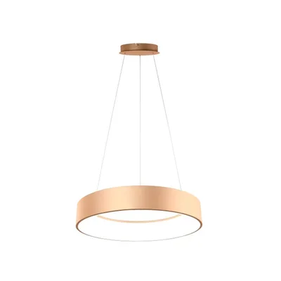 Lampadario a sospensione Led Oro 60W, con interruttore CCT, 150x60cm