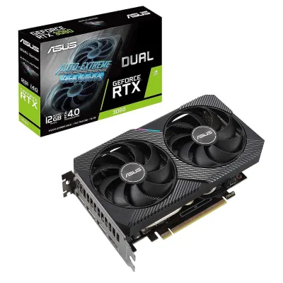 Asus Dual NVIDIA GeForce RTX 3060 V2 OC Edition Scheda Grafica, 12GB GDDR6 192-bit 15 Gbps PCIE 4.0, GPU NVIDIA Ampere, DUAL-RTX3060-O12G-V2