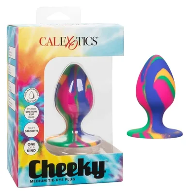 Plug anale Cheeky Rainbow Medium silicone multicolore ventosa sex toy CalExotics