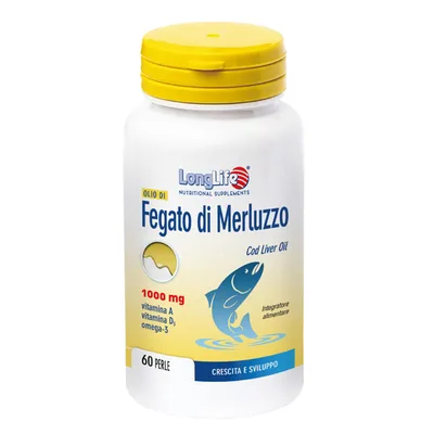 LongLife Olio Di Fegato Di Merluzzo 1000mg Integratore Alimentare 60 Perle