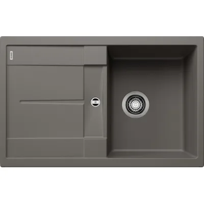 Blanco Lavello una vasca con gocciolatoio METRA 45 S 1527289 finitura grigio vulcano da 78x50 cm - Sopratop