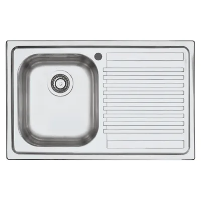 Barazza Lavello una vasca con gocciolatoio dx B_FAST 1LFS81D finitura inox satinato da 79x50 cm - IN PROMOZIONE FINO AL 6/07