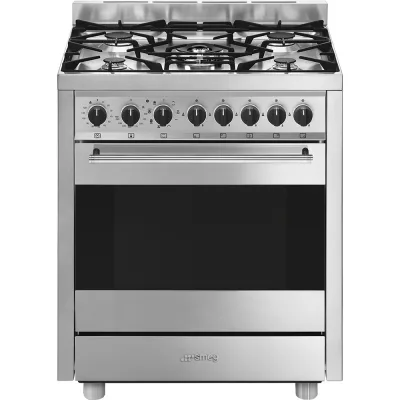 Smeg Cucina B71GMX2 con forno termoventilato e piano cottura gas finitura acciaio inox da 70x60 cm - IN PROMOZIONE FINO AL 30/06