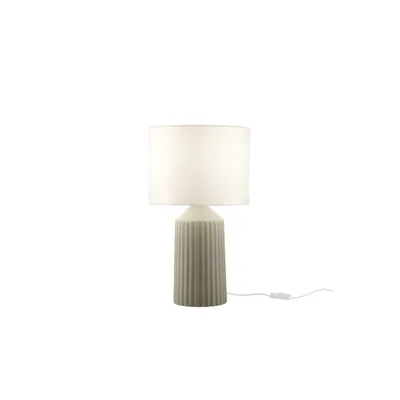 Lampada da tavolo in ceramica verde, 1 luce E27, 27.1x47.1cm
