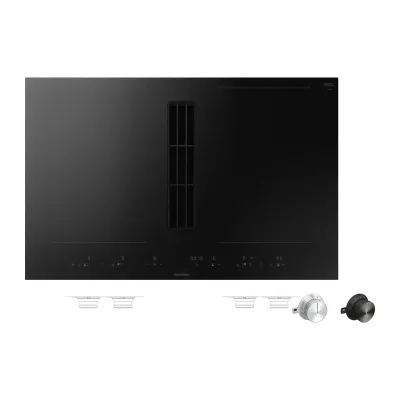 Gaggenau Piano cottura a induzione con cappa integrata CV482105 in vetroceramica nero da 80 cm - RICHIEDERE PREVENTIVO