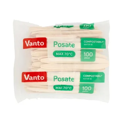 Vanto Coltelli in Mater Bi Biodegradabili e Compostabili 100pz