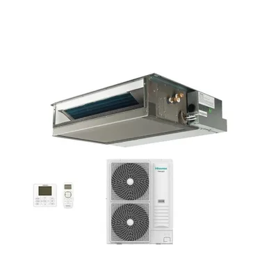 Climatizzatore Condizionatore Hisense Canalizzato Inverter Canalizzabile AUD175UX4RHH5 Da 60000 Btu WI-FI Optional R-32 Con Telecomando E Comando Cablato Di Serie