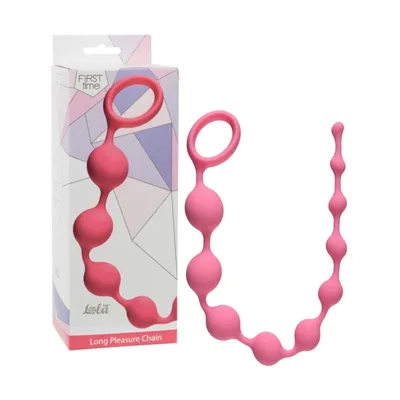 Perline anali Lola Games Long Pleasure Chain Pink 35 cm Ø 2,6 cm silicone