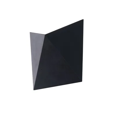 Applique da esterno elegante in alluminio goffrato nero, LED 6W, 17x17cm