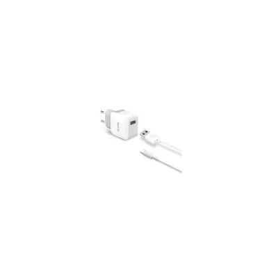 CELLY USB-A WALL CHARGER 12W+USB-C CABLE TCUSBTYPEC