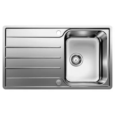 PRONTA CONSEGNA - Blanco | Lavello una vasca con gocciolatoio LEMIS 45 S-IF 1523031 in acciaio inox da 86x50 cm - Sopratop/Filotop