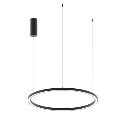 Lampadario a sospensione LED Nero circolare in Alluminio 40W, CCT, 150x80cm