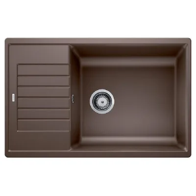 Blanco | Lavello una vasca con gocciolatoio ZIA XL 6 S Compact 1523282 finitura caffè da 78x50 cm - Sopratop