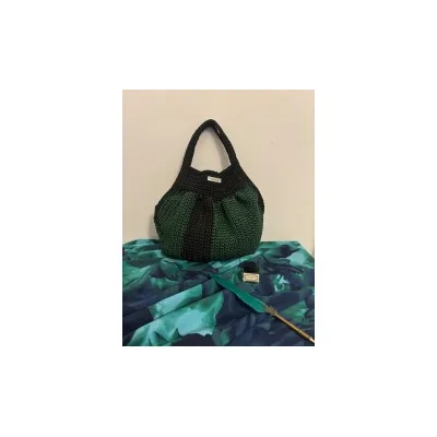 BORSA ARTIGIANALE "SELVA" IN CORDINO ALL'UNCINETTO PERSONALIZZABILE