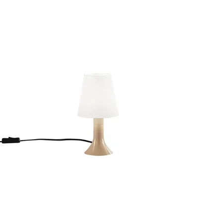 Lampada da tavolo fango con lumetto e diffusore in PC, 1 luce E14, 13x24.5cm
