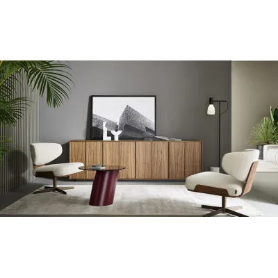 Bonaldo Madia in appoggio Backdrop con base a zoccolo da L.240 cm e H.75 cm - 4 ante
