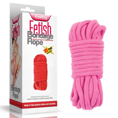 Corda Bondage Rosa 10 Metri Cotone Morbido Shibari BDSM Legature Fetish Unisex