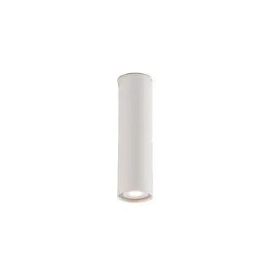 Plafoniera a sospensione cilindrica in metallo bianco, lampadina GU10, 5.5x20cm