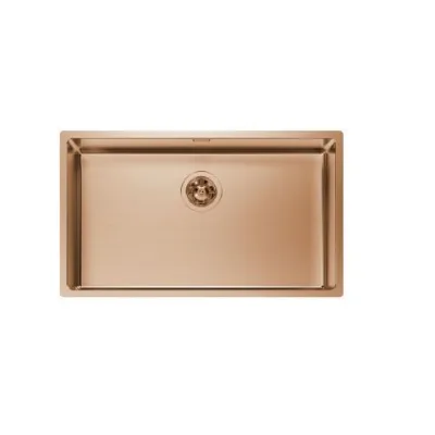 Foster Lavello una vasca 2157 055 finitura acciaio PVD brandy fumè da 75x44 cm - IN PROMOZIONE FINO AL 30/06