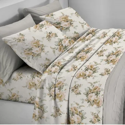Completo lenzuola in flanella Sogno - Zambaiti Bianco / matrimoniale 270x300/180x200+27/2federe 52x82cm