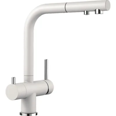 Blanco | Miscelatore a 3 vie doppio comando con doccetta estraibile FONTAS-S II 1525204 finitura bianco