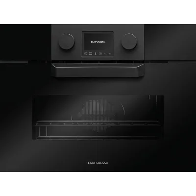 Barazza Forno compatto combinato microonde da incasso ICON GLASS 1FEVGMC finitura vetro nero da 60 cm