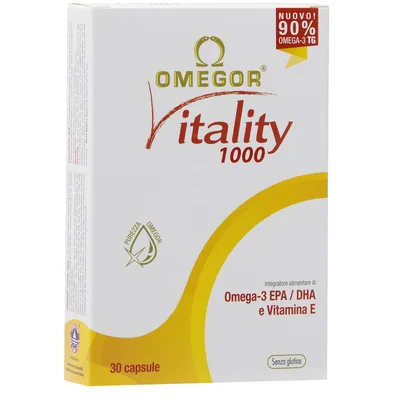 Omegor Vitality 1000 Integratore Omega3 EPA DHA 30 Capsule Molli
