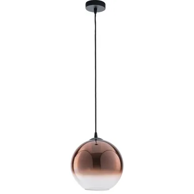 Sospensione in vetro rame elegante, con decoro sfumato, 148.9x25cm