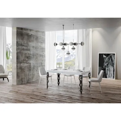 Itamoby Tavolo allungabile Karamay in nobilitato e talaio in ferro antracite da 130(234)x90 cm