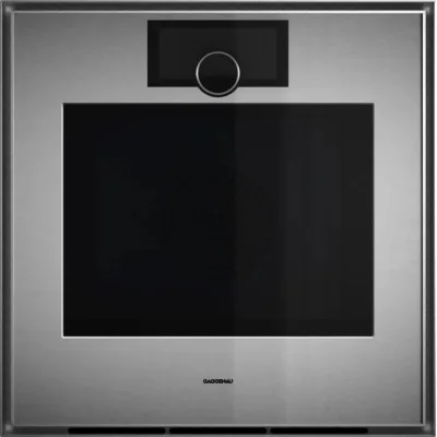 Gaggenau Forno pirolitico con cerniere a destra da incasso GO470120 finitura inox e vetro fumè da 60 cm
