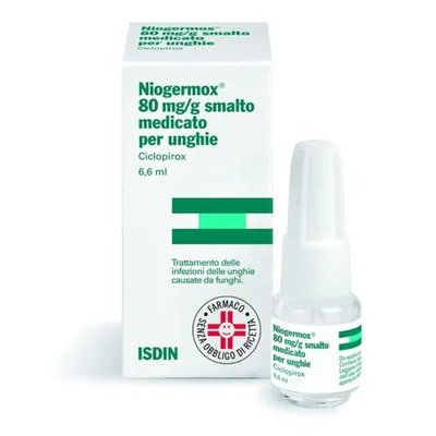 Niogermox Smalto Ciclopirox Onicomicosi Unghie 6,6 ml
