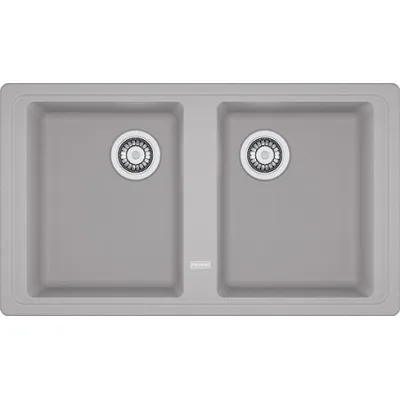 Franke Lavello due vasche Boston BFG 620 114.0276.151 finitura fragranite alluminio da 86x50 cm