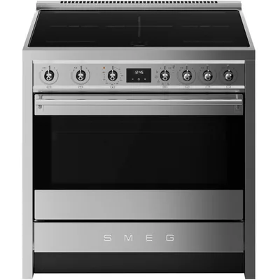 Smeg Cucina A90I001PX con forno termoventilato e piano cottura induzione finitura acciaio inox da 90x60 cm