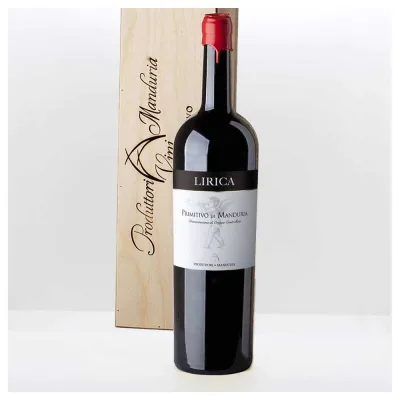 PRODUTTORI DI MANDURIA DA 1,5 LT CON CASSA DI LEGNO