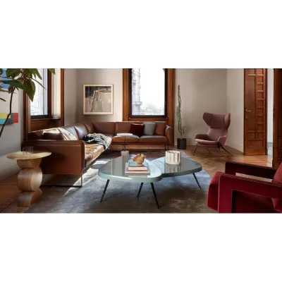 Cassina Tavolino rotondo fisso Constantin in legno di rovere da Ø48 cm