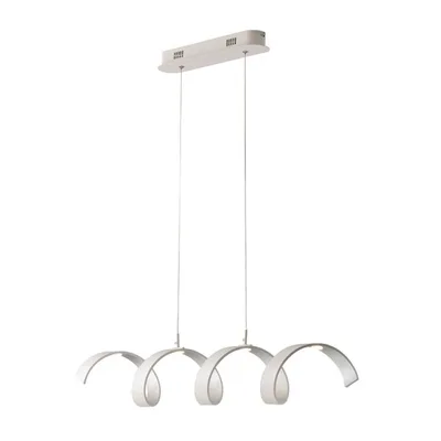 Lampadario a sospensione LED bianco in alluminio, 20W, Luce calda, 80x120cm