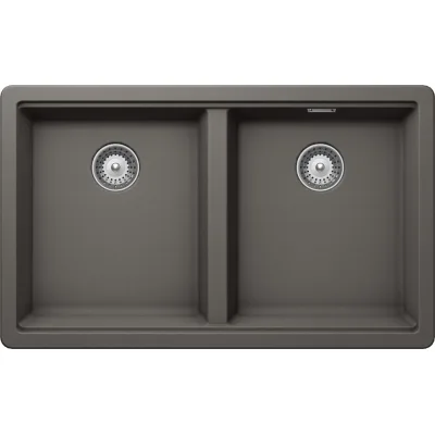 Schock Lavello due vasche GALAXY N200 GALN200A91 finitura silverstone da 75x45.6 cm