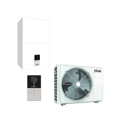 Pompa Di Calore Reversibile Aria-Acqua Inverter FERROLI serie OMNIA S 3.2 12 TRIFASE R-32 CON COMANDO INCLUSO A+++/A++