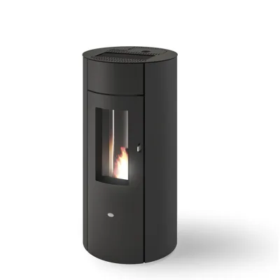 Eva Calòr Stufa a pellet ermetica a convezione naturale TRINITY 901691100 finitura nero