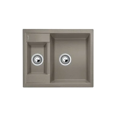 Blanco Lavello una vasca con vaschetta METRA 6 1517352 finitura tartufo da 61.5x50 cm - Sopratop
