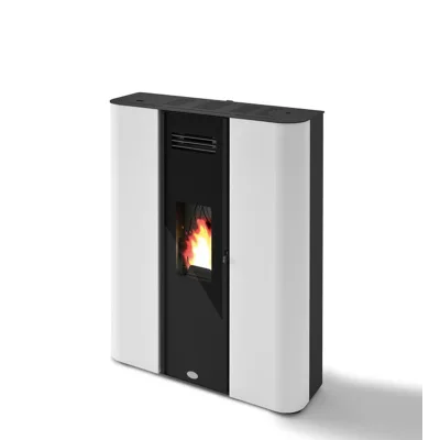 Eva Calòr Stufa a pellet ermetica slim DILETTA 901660500 finitura bianco