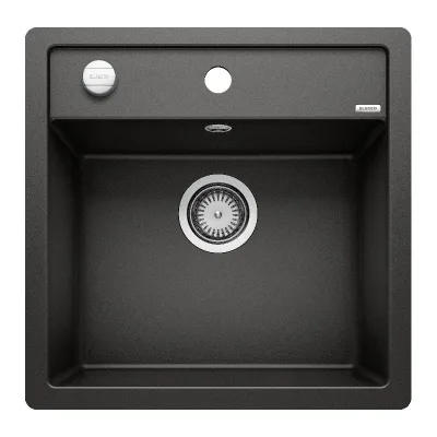 PRONTA CONSEGNA - Blanco Lavello una vasca DALAGO 5-F 1525872 finitura nero da 50.5x50 cm - Filotop
