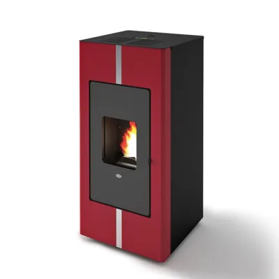 Eva Calòr Termostufa a pellet TOSCA 24 901637900 finitura rosso