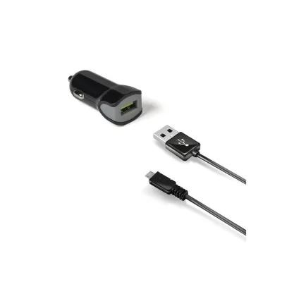 CELLY USB-A CAR CHARGER 12W+MICROUSB CABL CCUSBMICRO