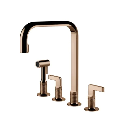 Gessi Miscelatore a 4 fori Inciso Collection 58703 030 finitura Copper - IN PROMOZIONE FINO AL 6/07